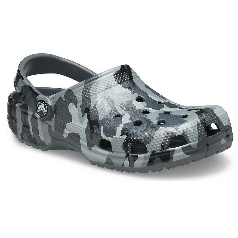 Crocs Classic Printed Camo Clog Slate Grey/Multi UK 3-4 EUR 36-37 US M4/W6 (206454-0IE)